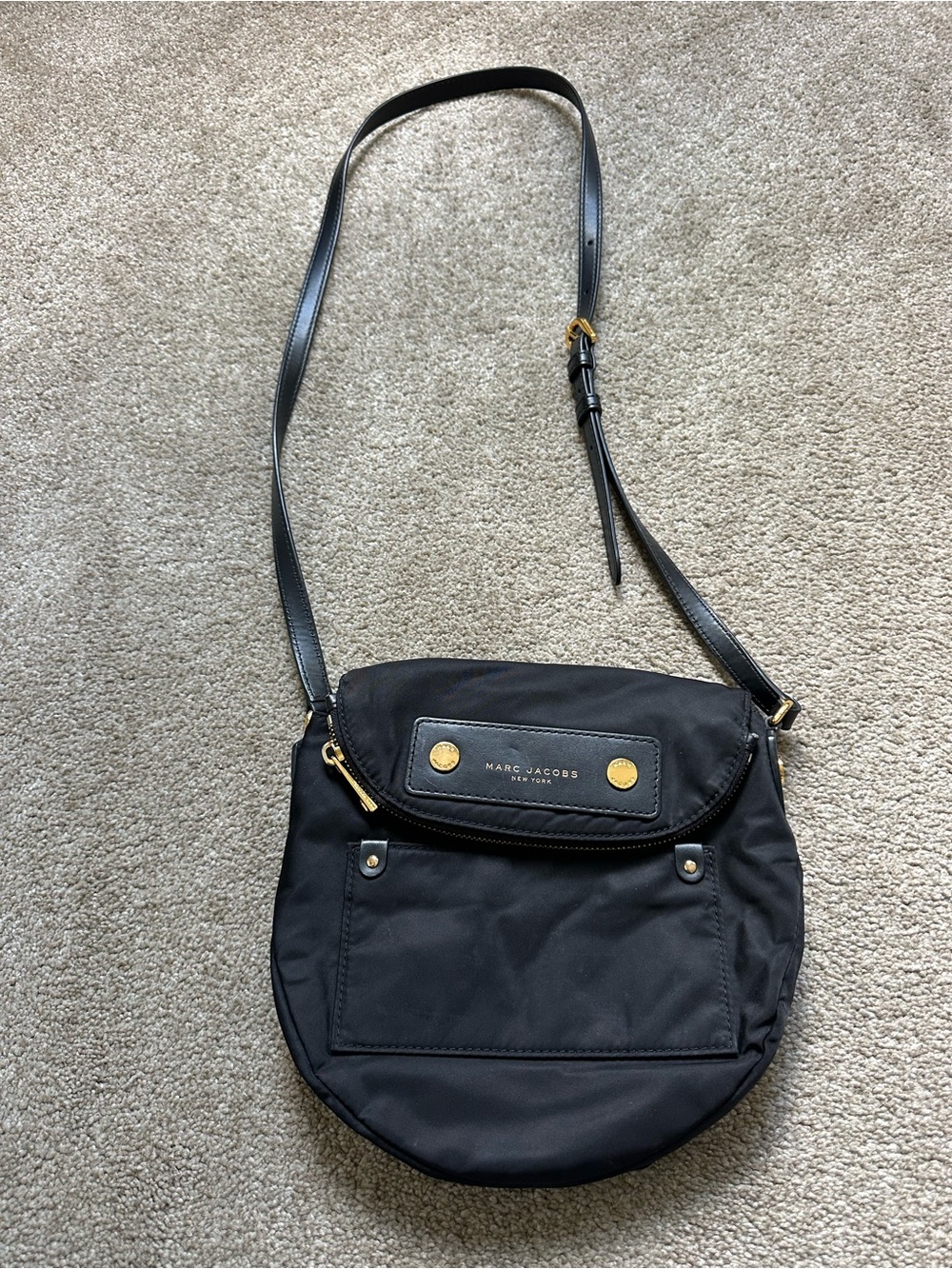 Marc Jacobs Preppy Nylon Small Crossbody Black Bag